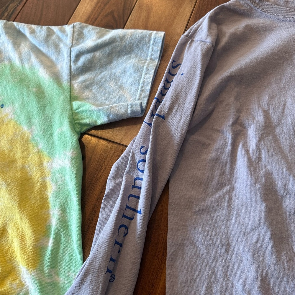 Simply southern lot of 2 youth small t-shirts ss tie-dye and ls purple. - Picture 4 of 8